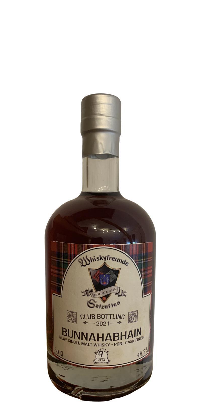 Bunnahabhain 09-year-old UD Whiskyfreunde Salzuflen Club Bottling 2021