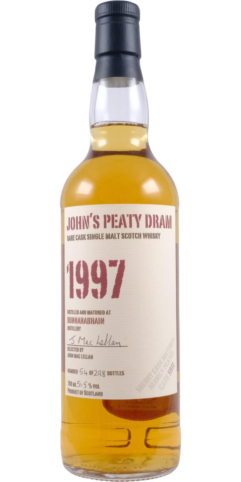 Bunnahabhain 1997 UD John's Peaty Dram