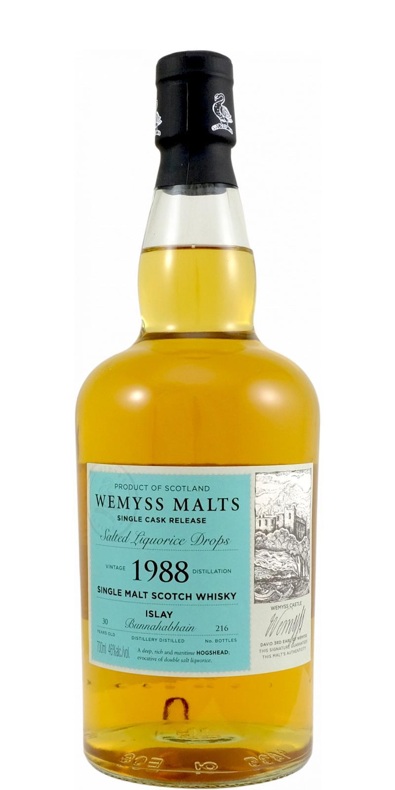 Bunnahabhain 1988 Wy Salted Liquorice Drops