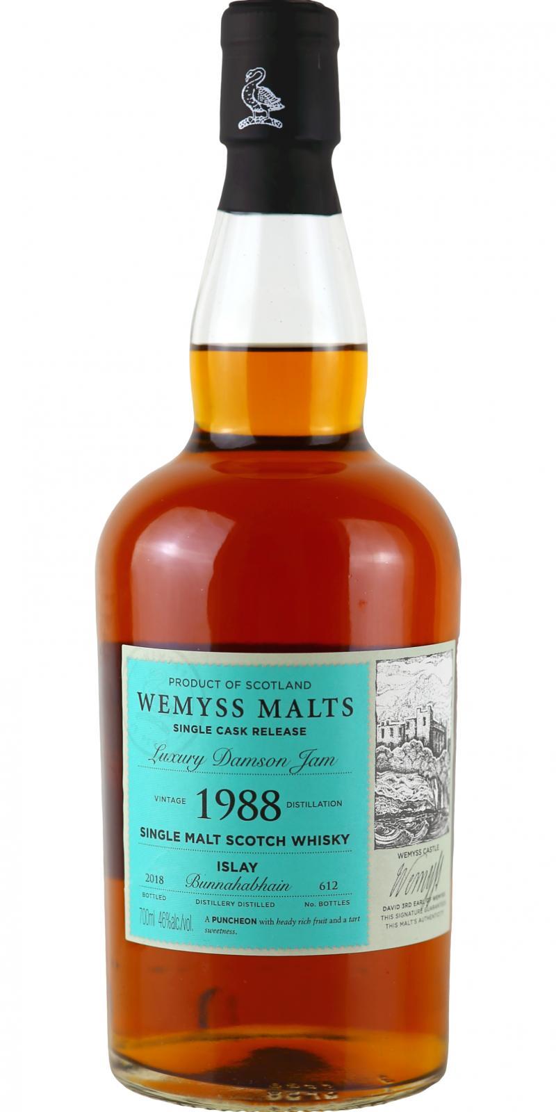 Bunnahabhain 1988 Wy Luxury Damson Jam