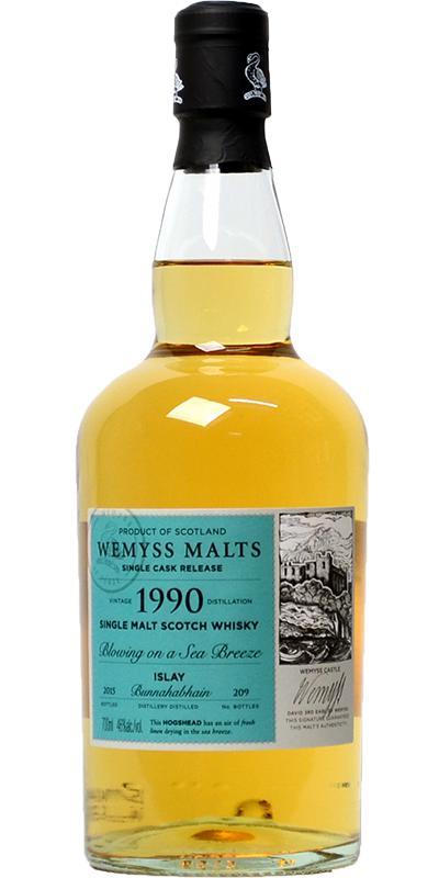 Bunnahabhain 1990 Wy Blowing on a Sea Breeze