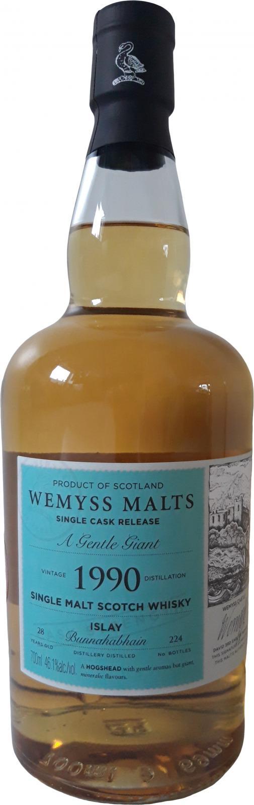 Bunnahabhain 1990 Wy A Gentle Giant