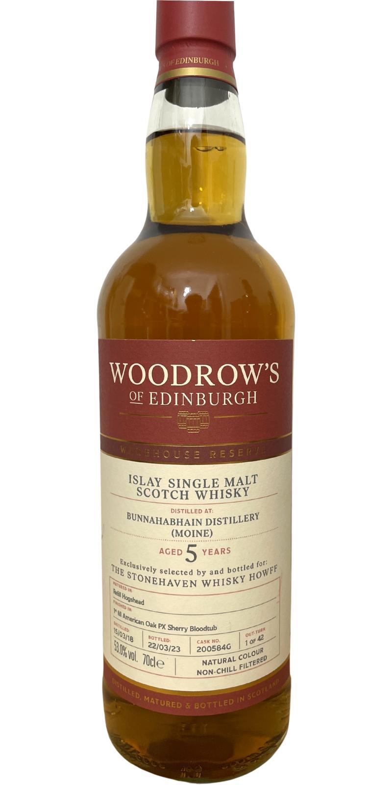 Bunnahabhain 2018 WroE Warehouse Reserve Moine