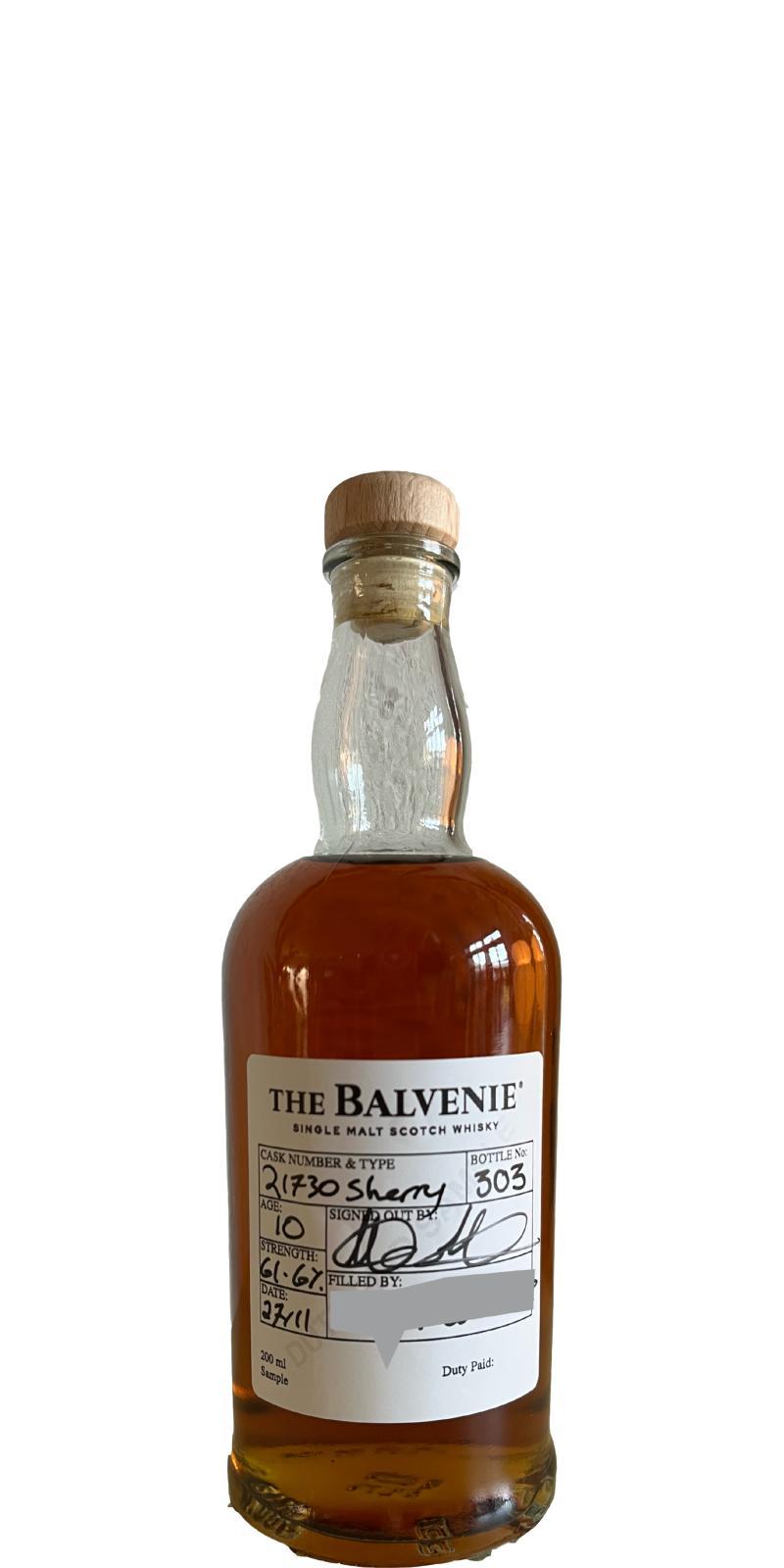 Balvenie 10-year-old Handfilled - Distillery only