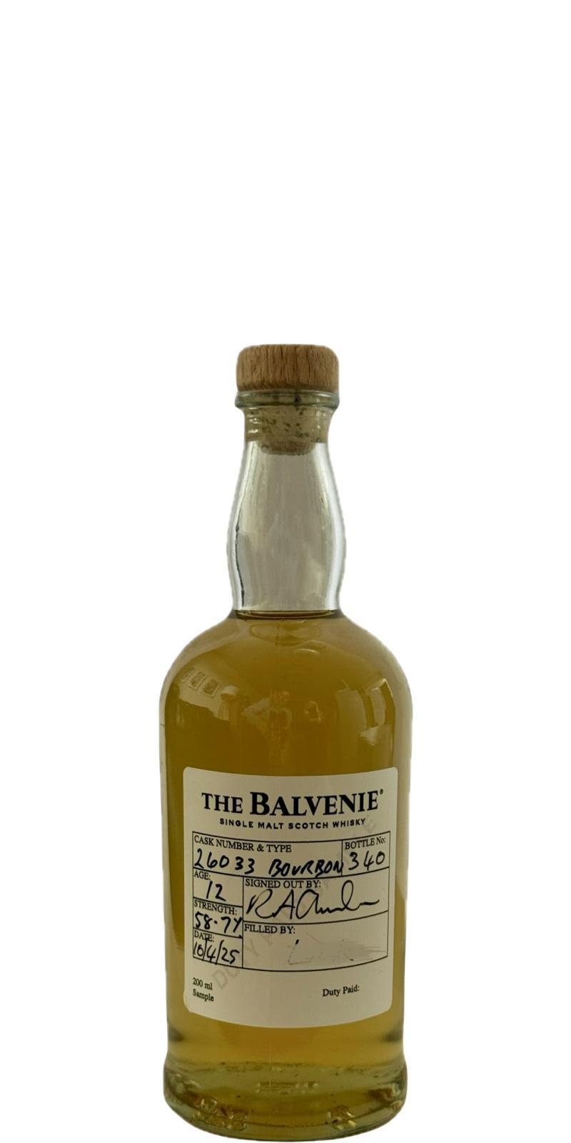 Balvenie 12-year-old Duty Paid Sample - Warehouse No. 24