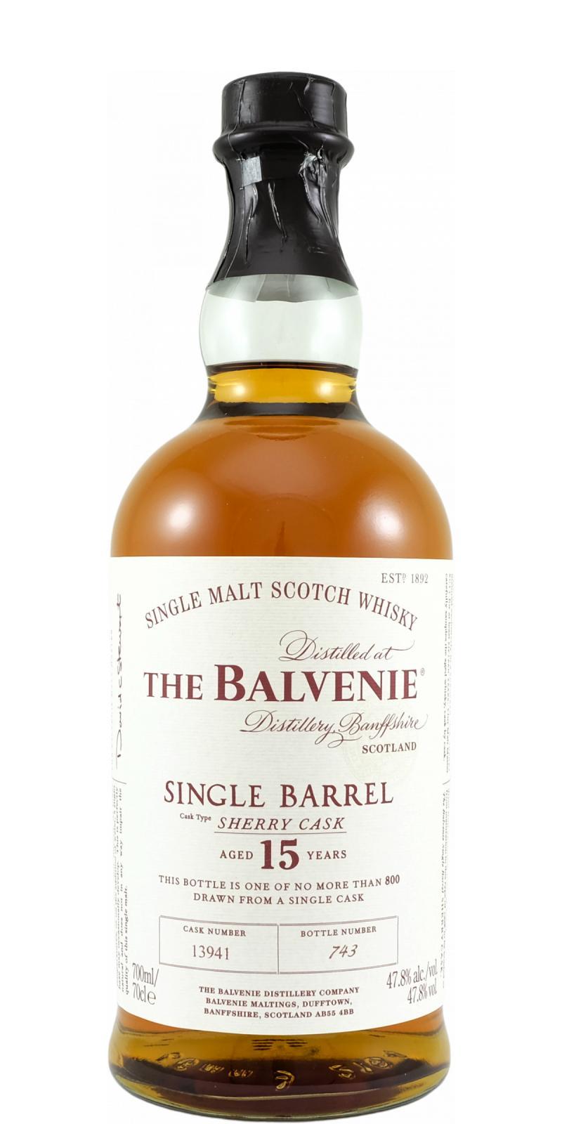 Balvenie 15-year-old Single Barrel - Sherry Cask