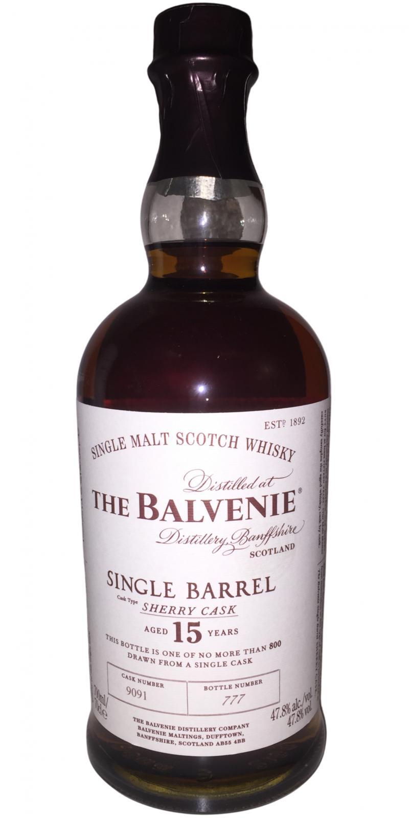 Balvenie 15-year-old Single Barrel - Sherry Cask