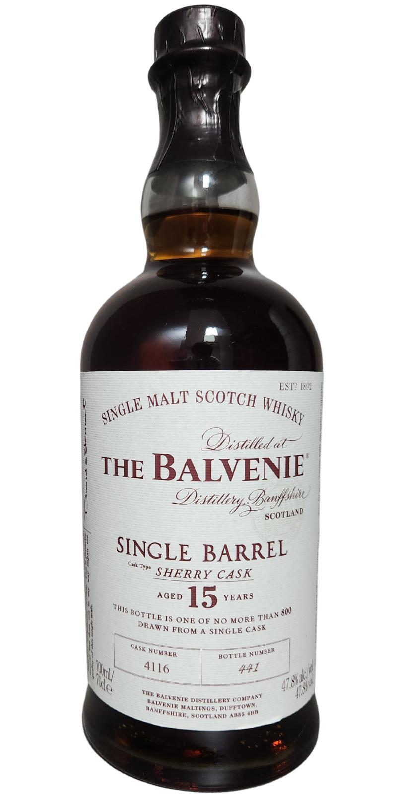 Balvenie 15-year-old Single Barrel - Sherry Cask