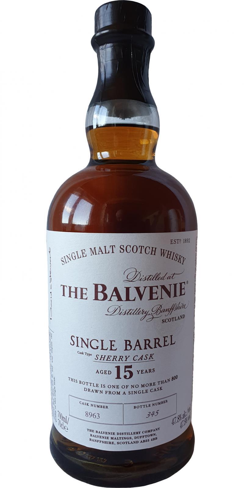 Balvenie 15-year-old Single Barrel - Sherry Cask