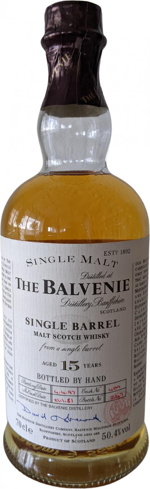 Balvenie 15-year-old Single Barrel