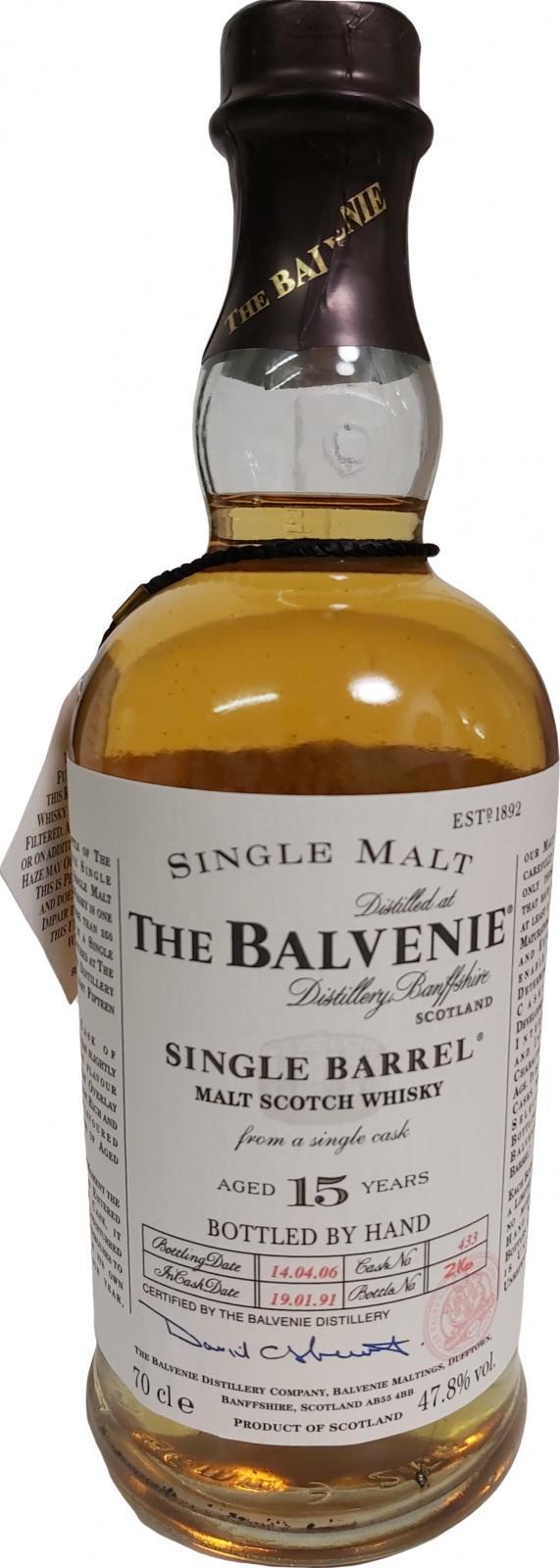 Balvenie 15-year-old Single Barrel