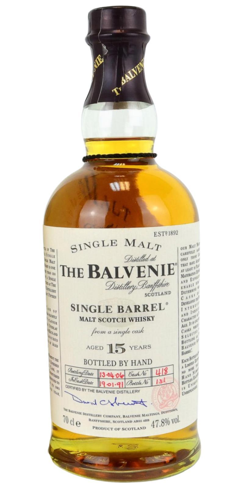 Balvenie 15-year-old Single Barrel