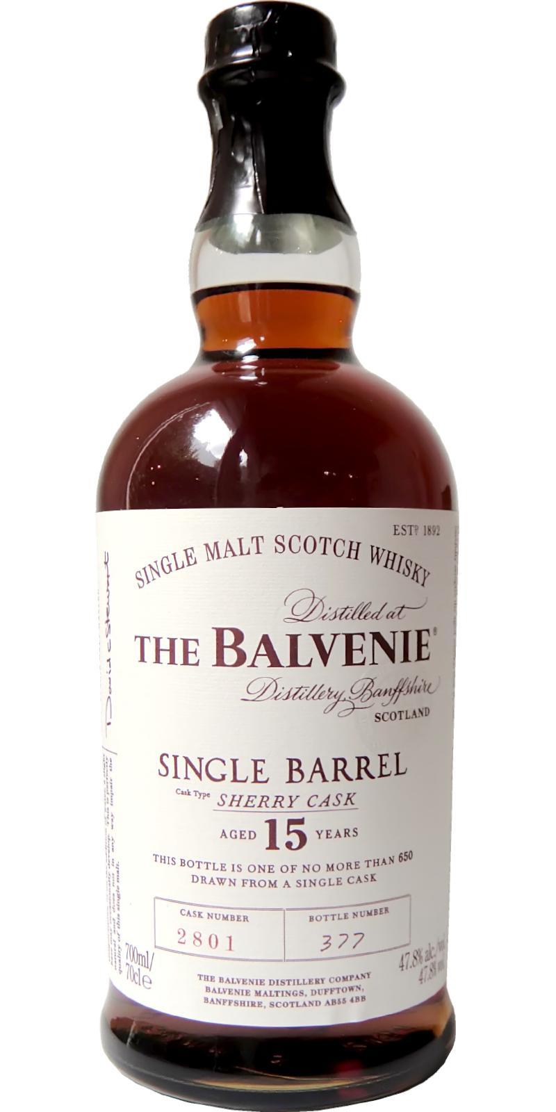 Balvenie 15-year-old Single Barrel - Sherry Cask