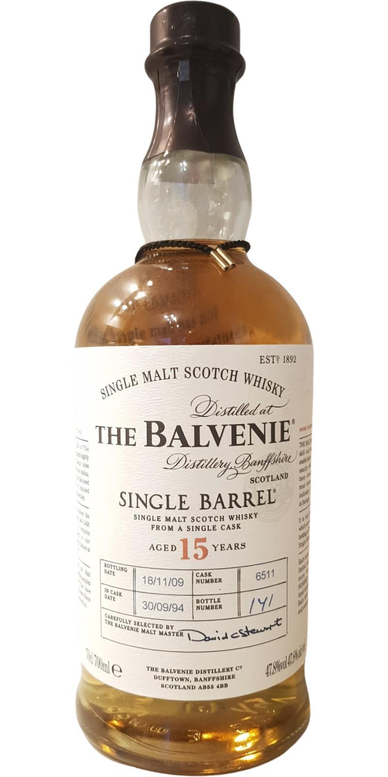 Balvenie 15-year-old Single Barrel