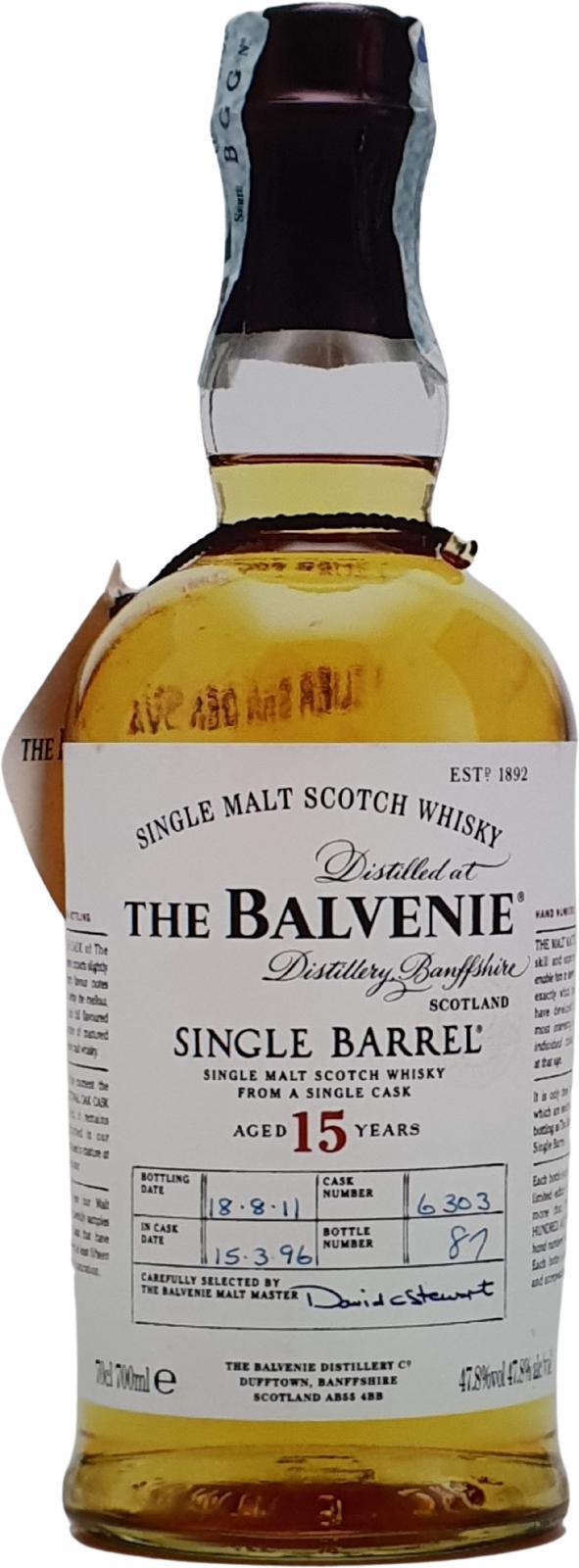 Balvenie 15-year-old Single Barrel