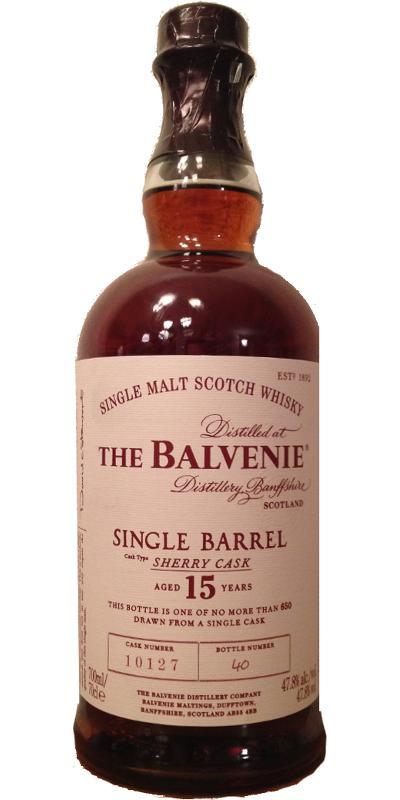 Balvenie 15-year-old Single Barrel - Sherry Cask