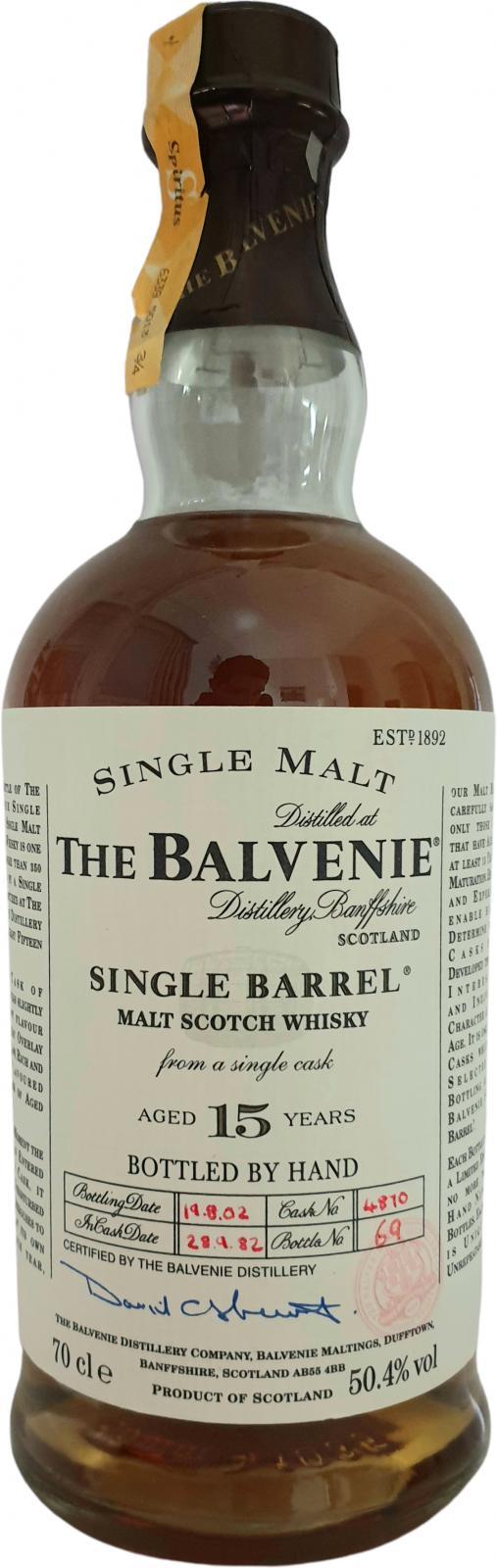 Balvenie 15-year-old Single Barrel