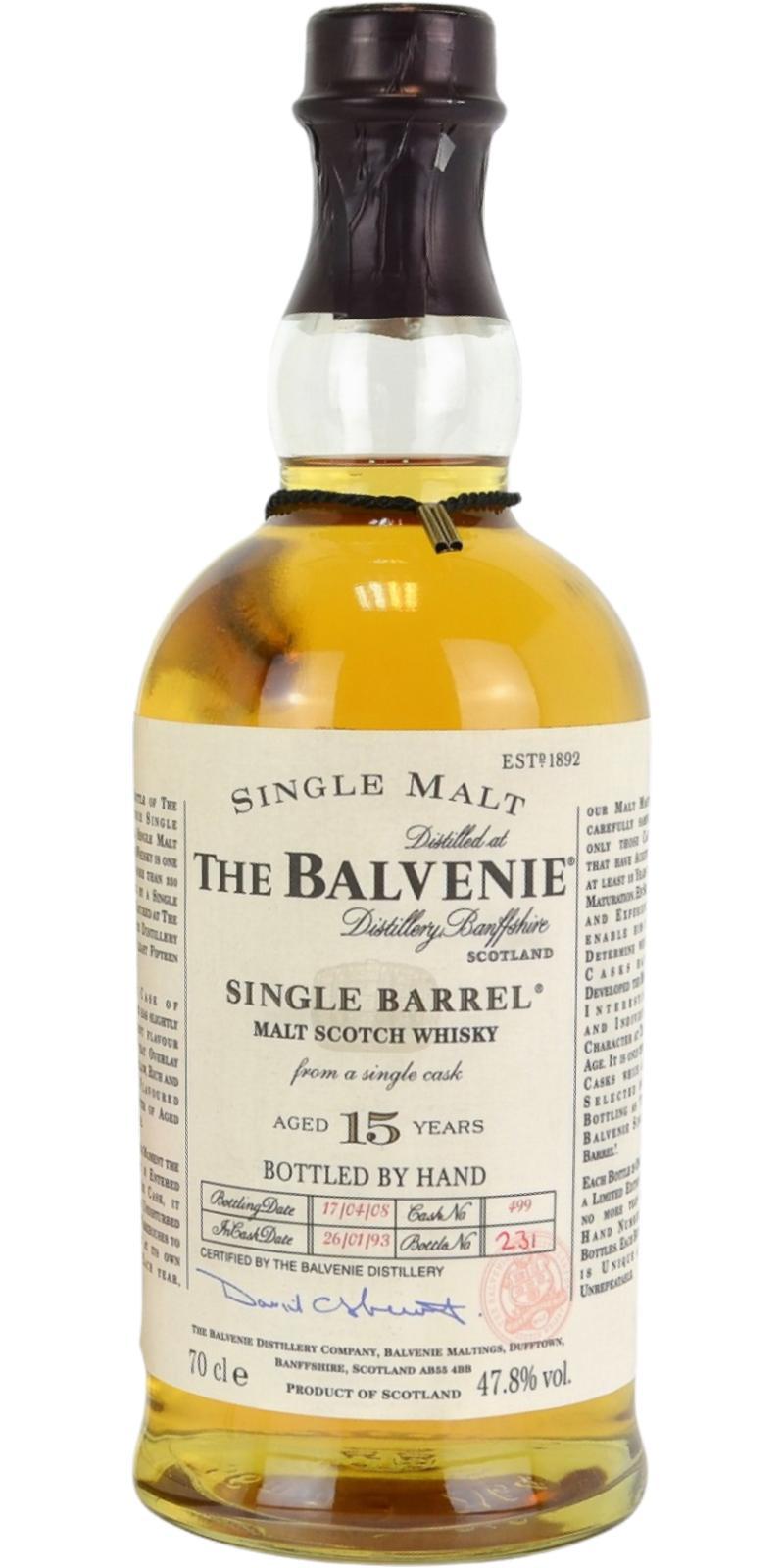 Balvenie 15-year-old Single Barrel