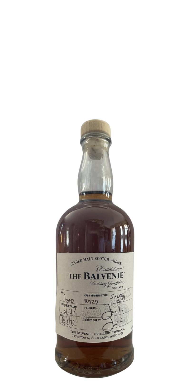 Balvenie 16-year-old Duty Paid Sample