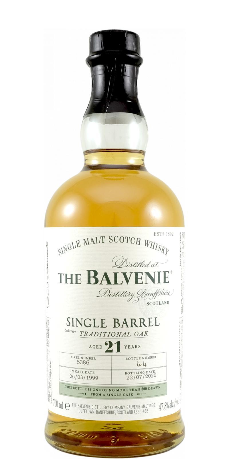 Balvenie 21-year-old Single Barrel - Traditional Oak