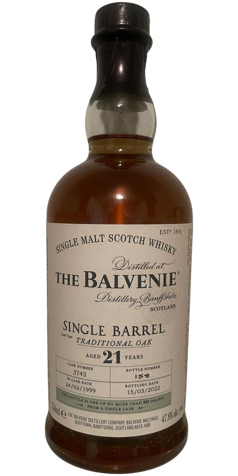 Balvenie 21-year-old Single Barrel - Traditional Oak