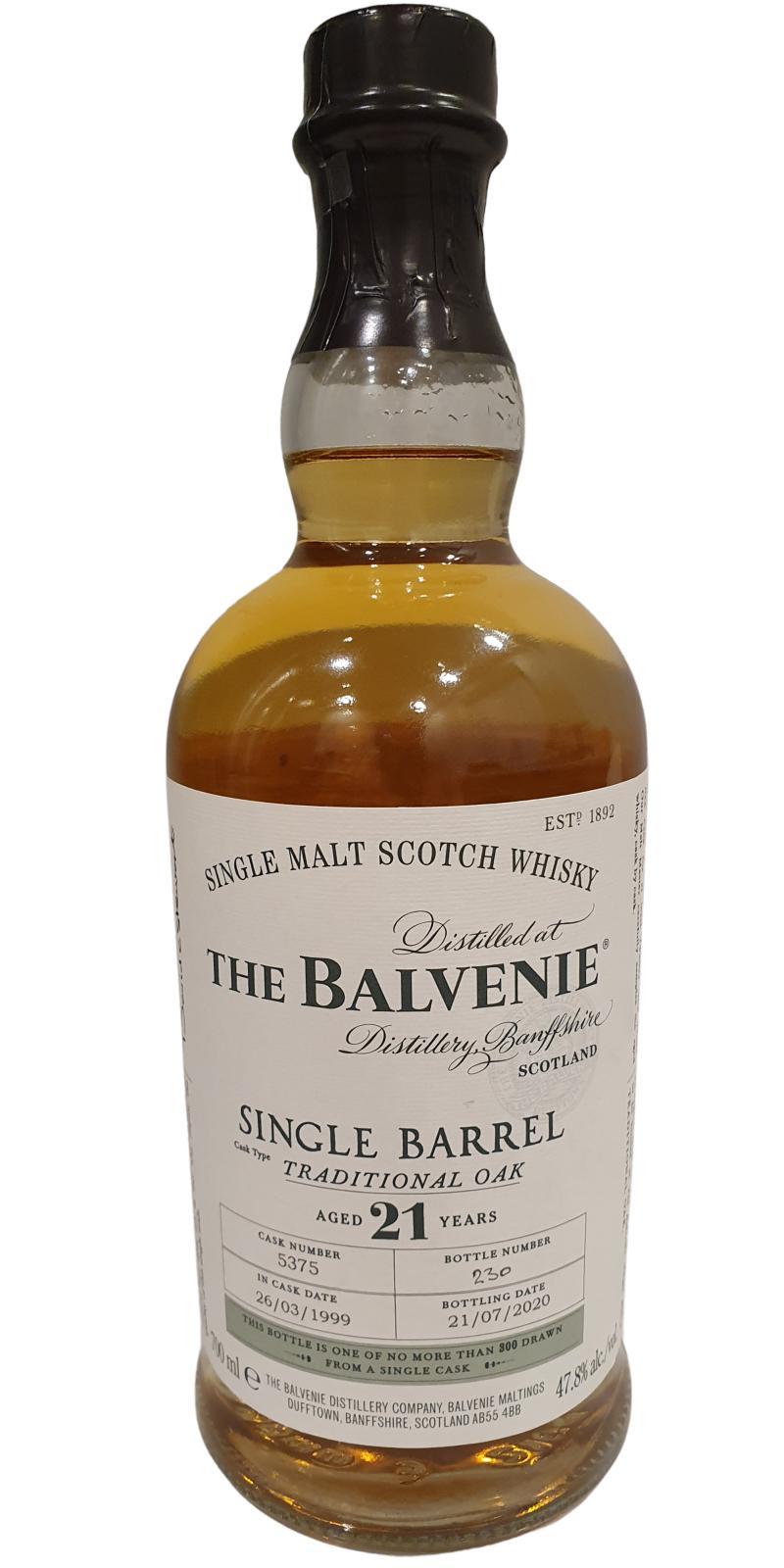 Balvenie 21-year-old Single Barrel - Traditional Oak