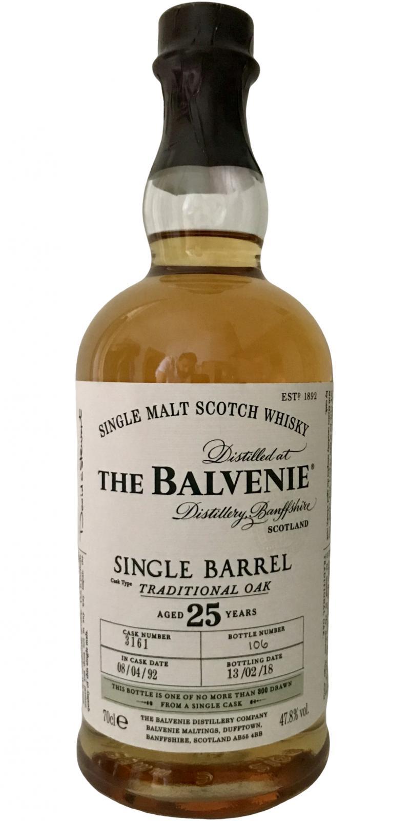 Balvenie 25-year-old Single Barrel - Traditional Oak