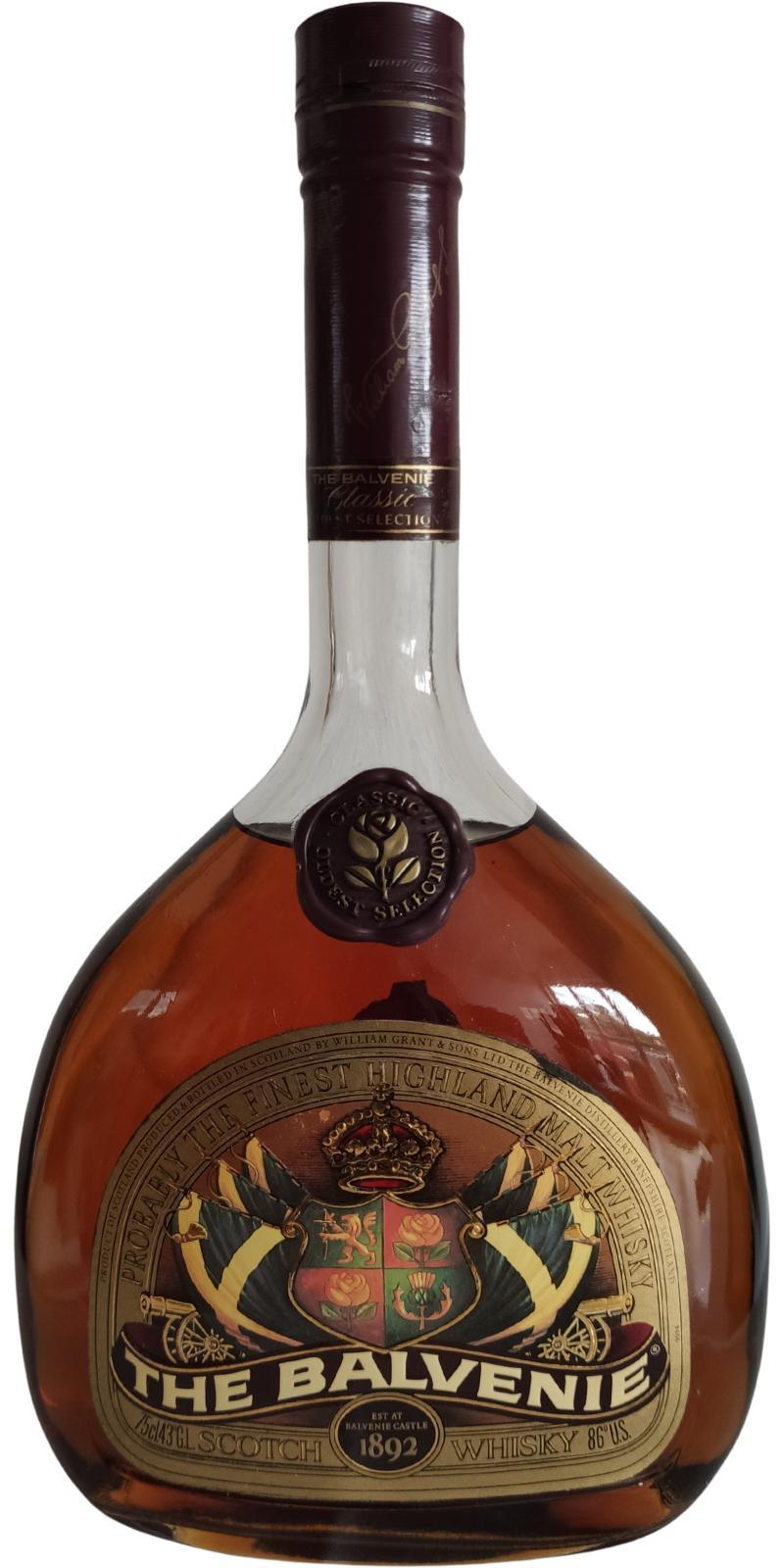 Balvenie Classic Oldest Selection Wine shaped bottling 'Rose'