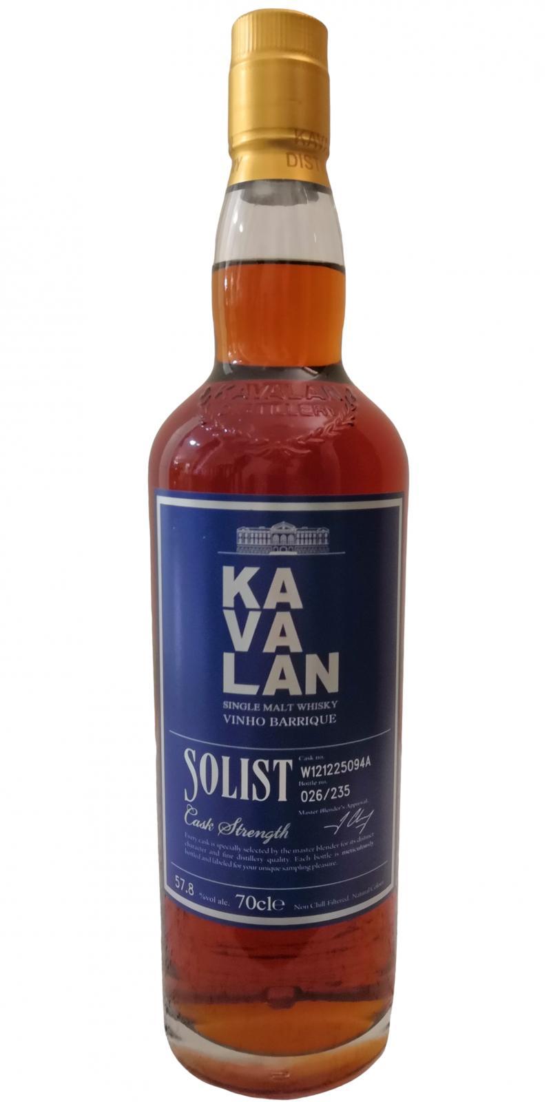 Kavalan Solist  Vinho Barrique