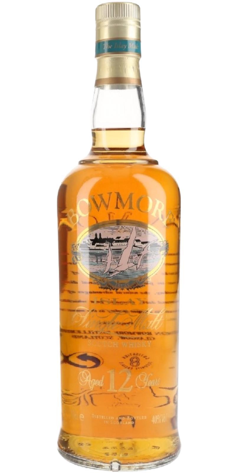 Bowmore 12-year-old Glass Printed Label - Golden Cap