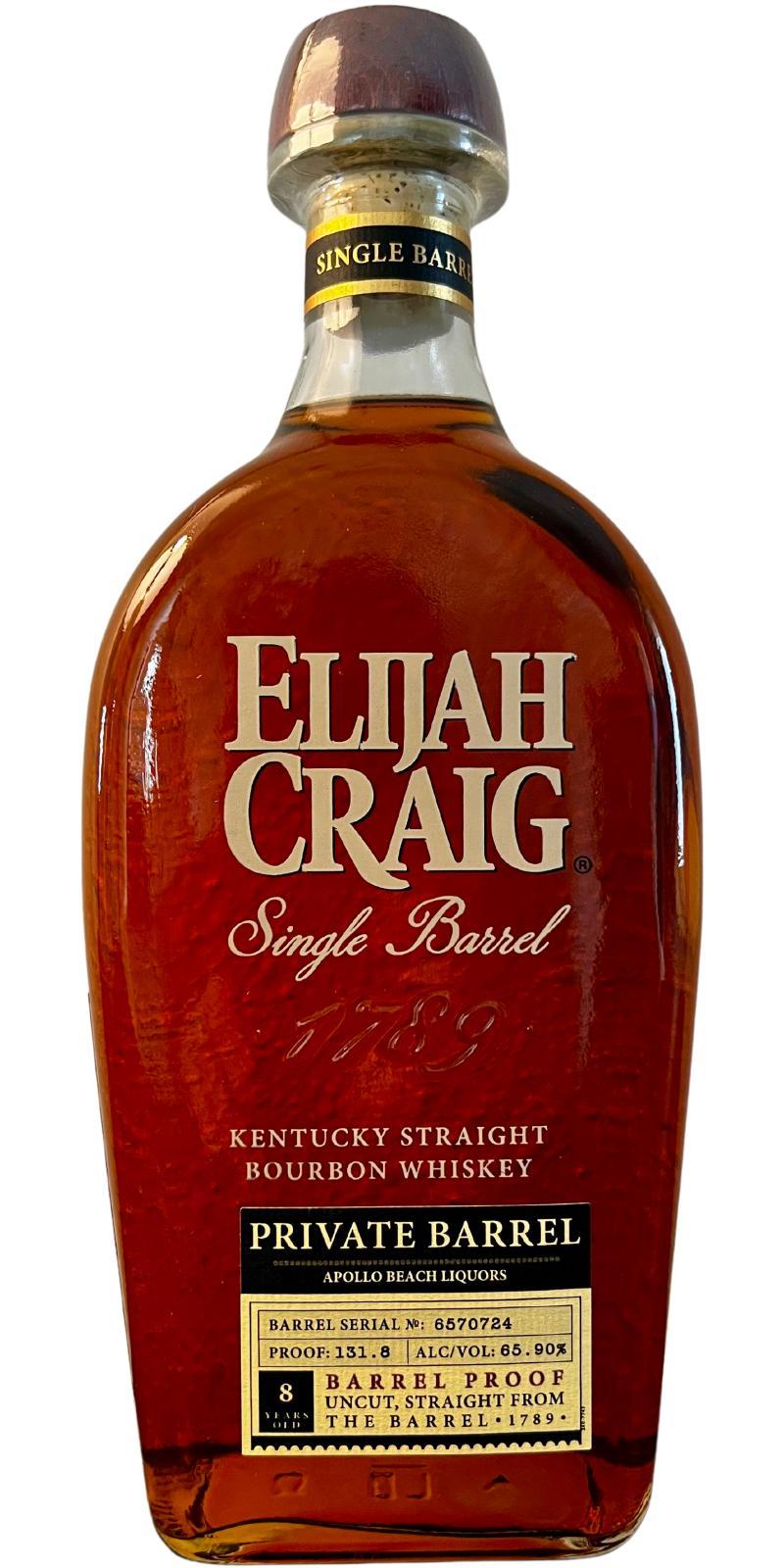 Elijah Craig Single Barrel  Private Barrel