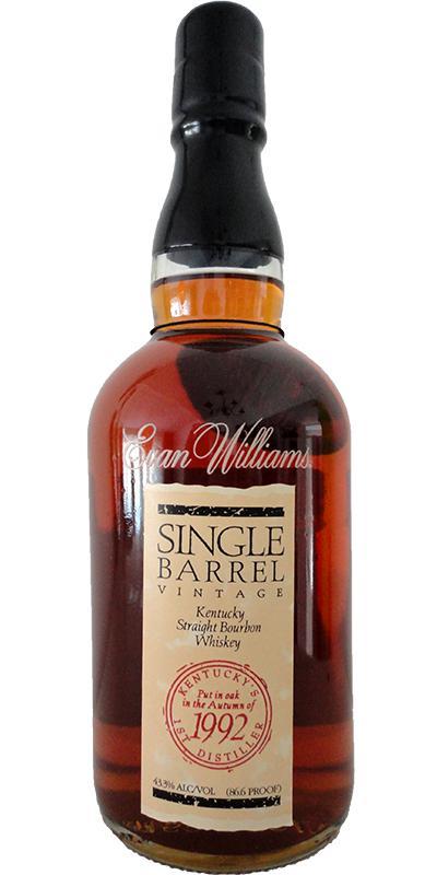 Evan Williams 1992  Single Barrel Vintage