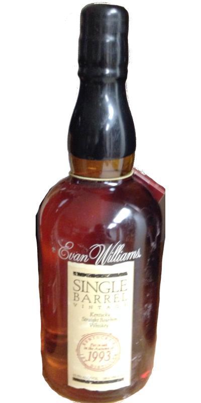 Evan Williams 1993  Single Barrel Vintage