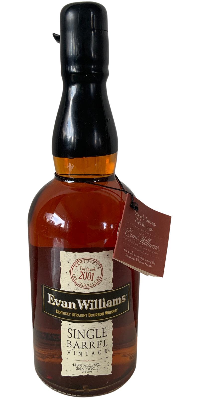 Evan Williams 2001  Single Barrel Vintage