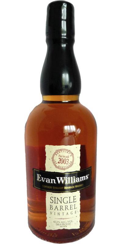 Evan Williams 2003  Single Barrel