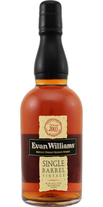 Evan Williams 2003  Single Barrel Vintage