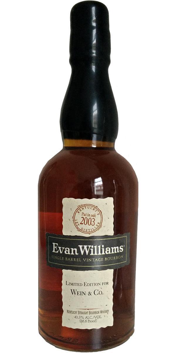 Evan Williams 2003  Single Barrel