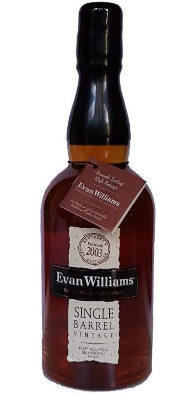 Evan Williams 2003  Single Barrel