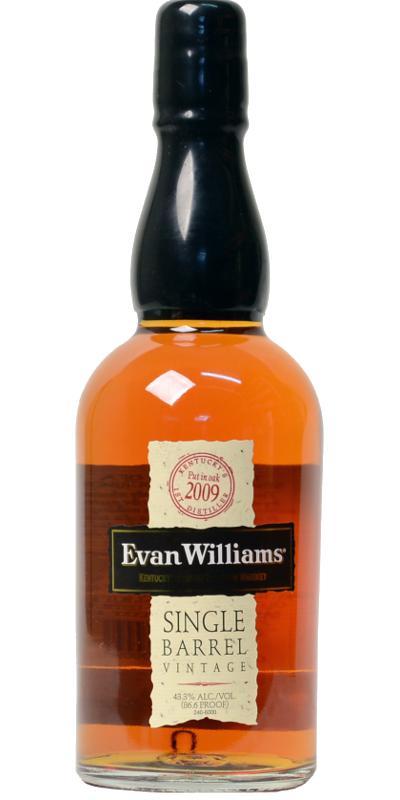 Evan Williams 2009  Single Barrel Vintage
