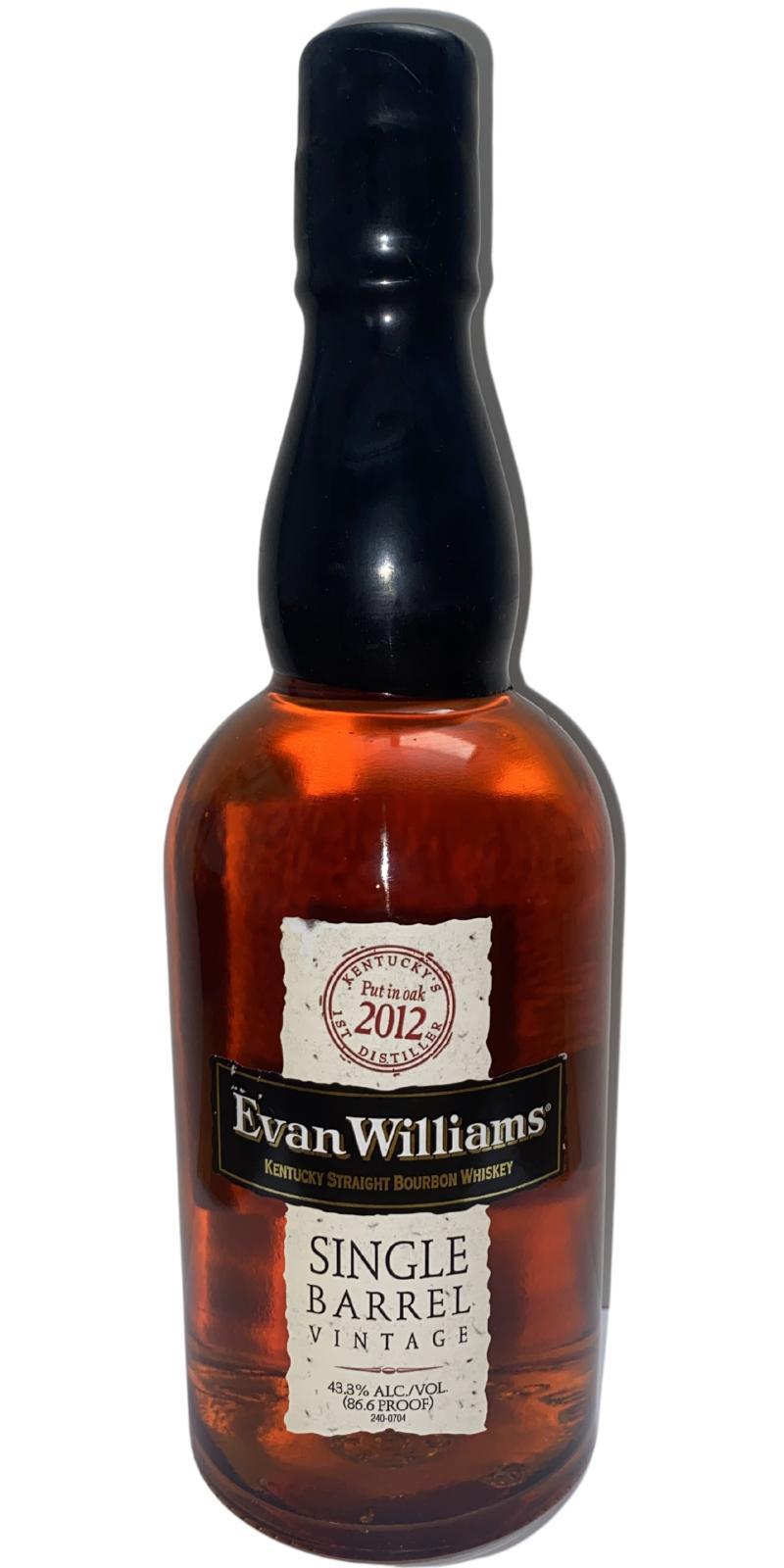 Evan Williams 2012  Single Barrel Vintage
