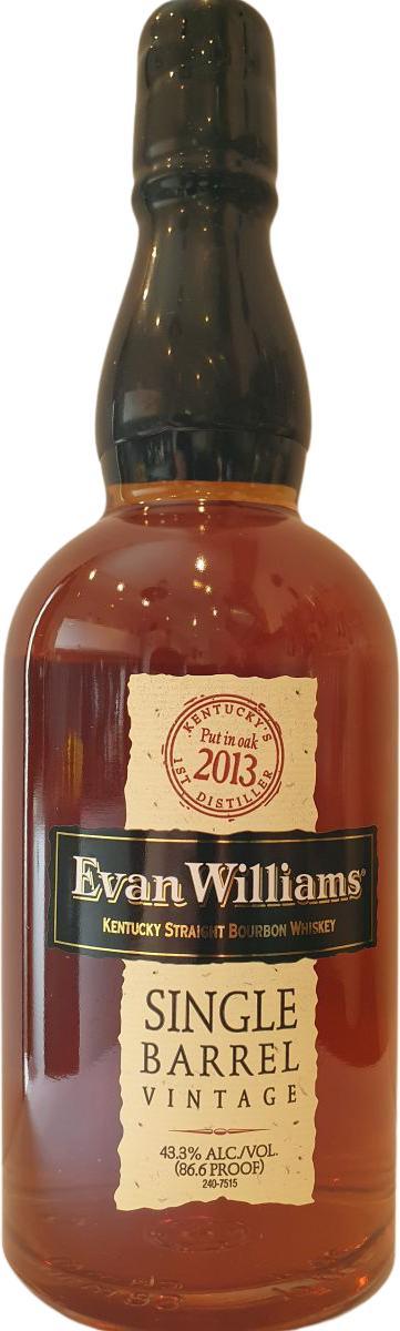 Evan Williams 2013  Single Barrel Vintage