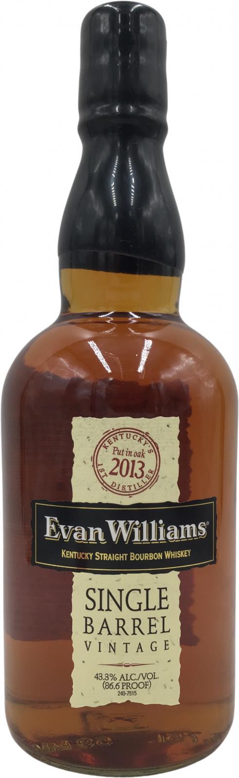 Evan Williams 2013  Single Barrel Vintage