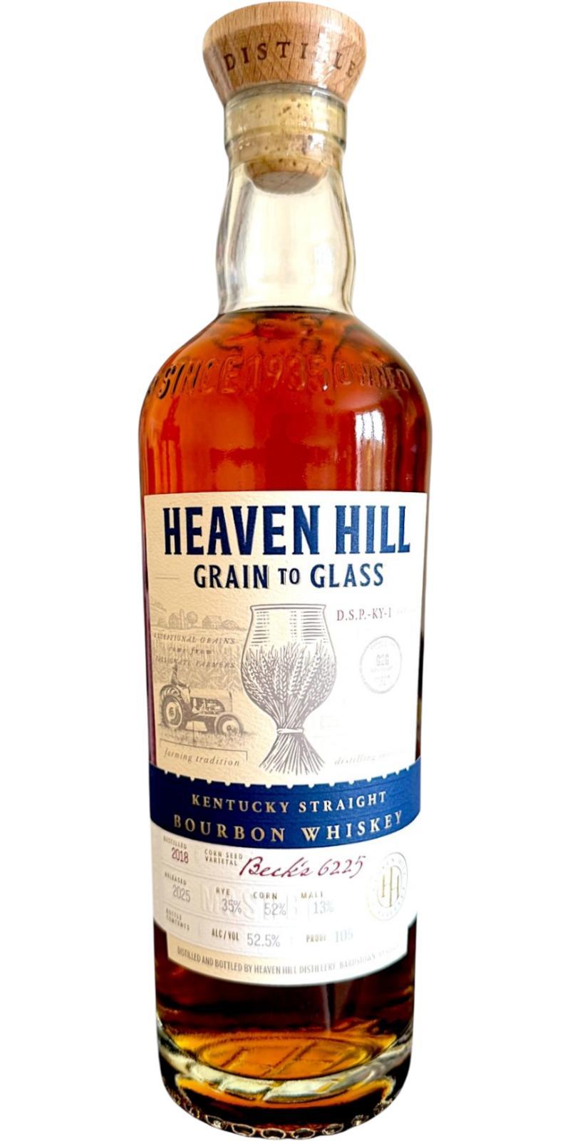 Heaven Hill 2018  Grain to Glass - Kentucky Straight Bourbon Whiskey