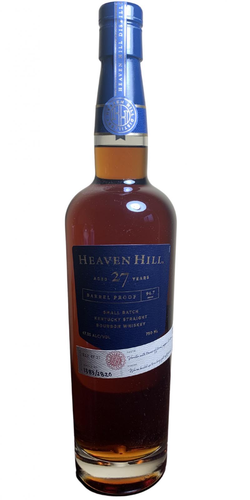 Heaven Hill 27-year-old  Small Batch - Barrel Proof