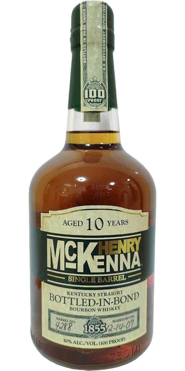 Henry McKenna 10-year-old  Single Barrel - Bottled in Bond