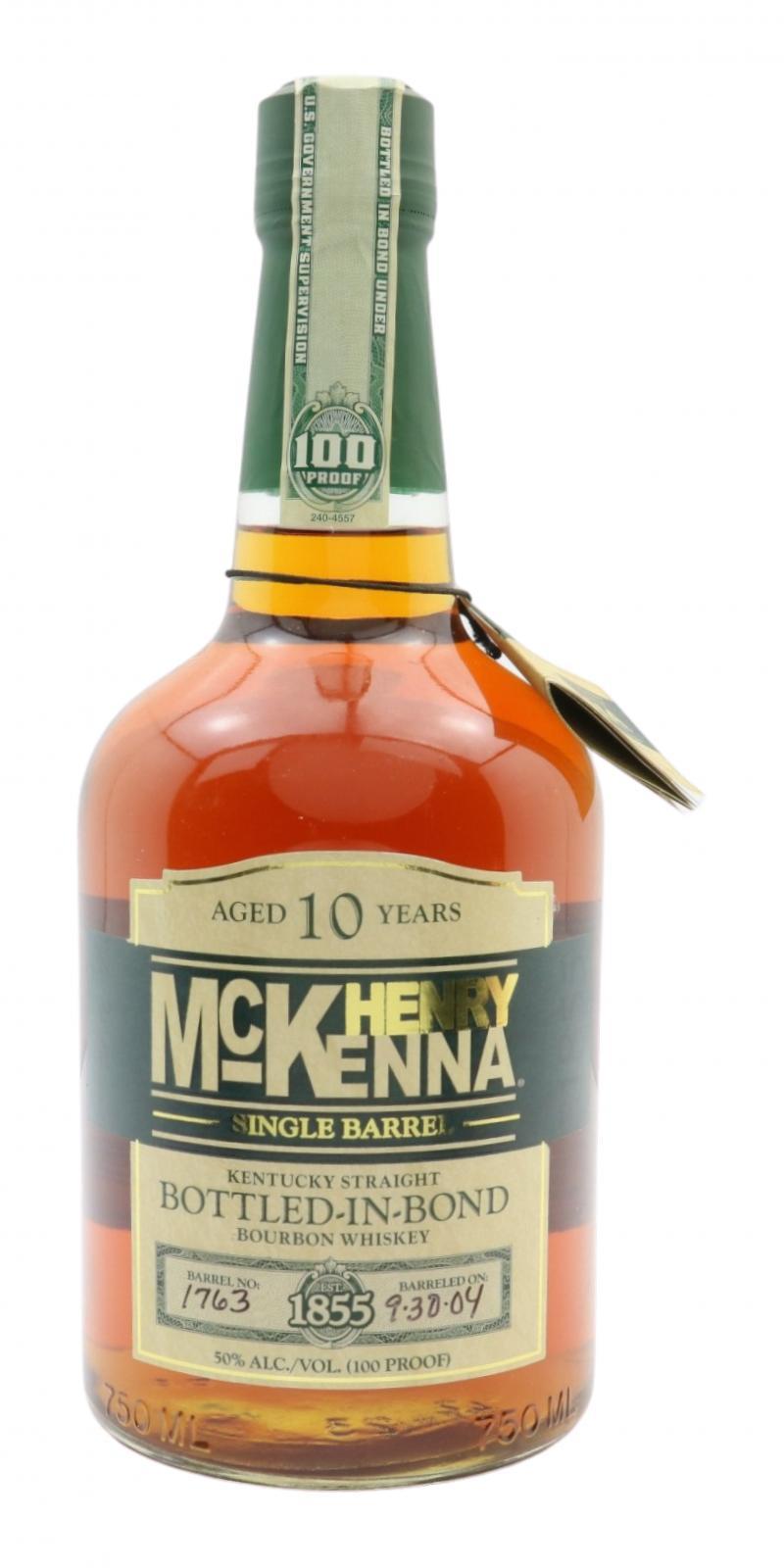 Henry McKenna 10-year-old  Single Barrel - Bottled in Bond