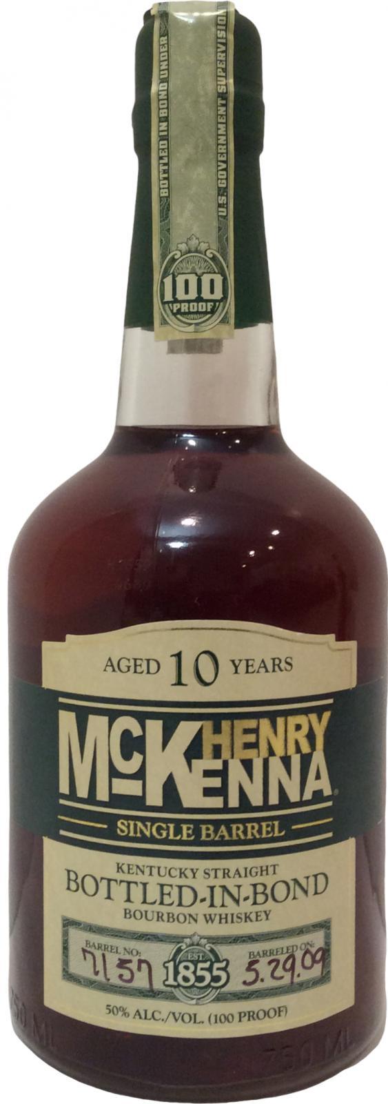 Henry McKenna 10-year-old  Single Barrel - Bottled in Bond