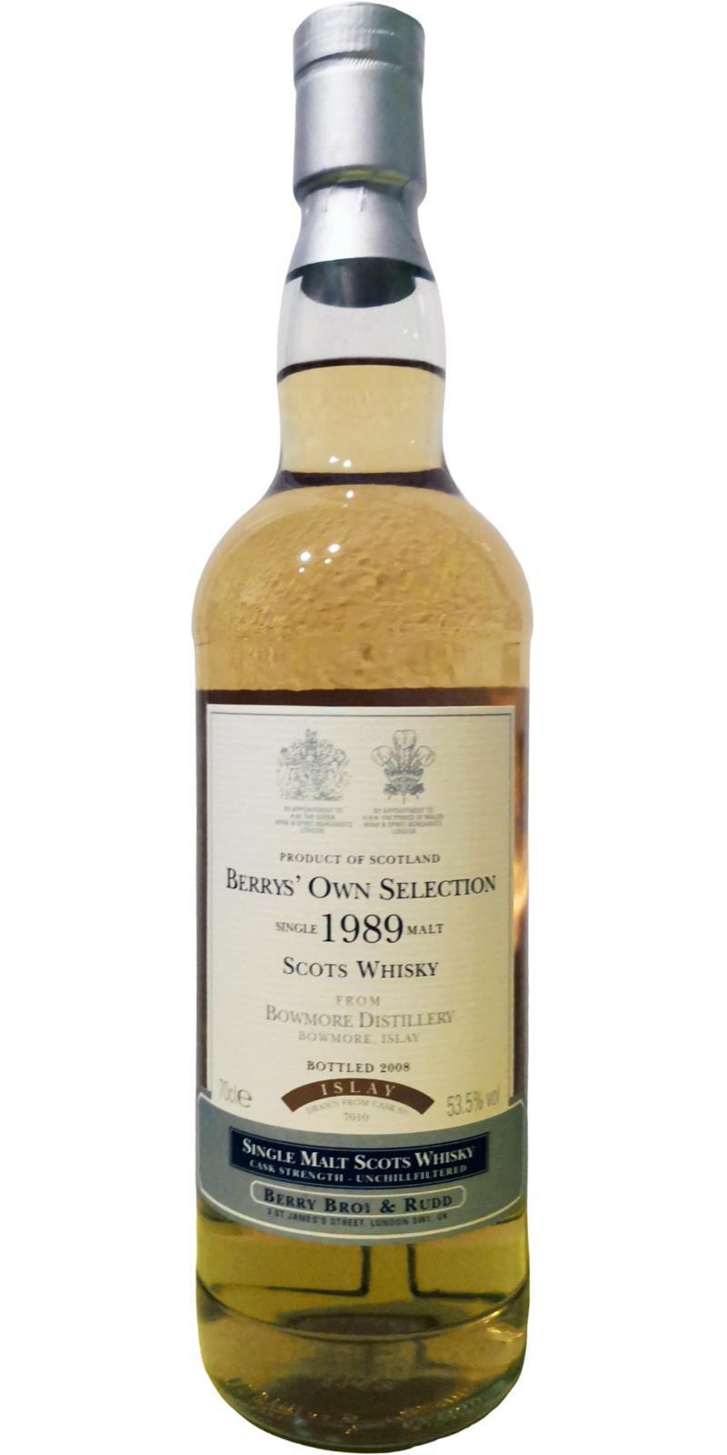 Bowmore 1989 BR Berrys' Own Selection