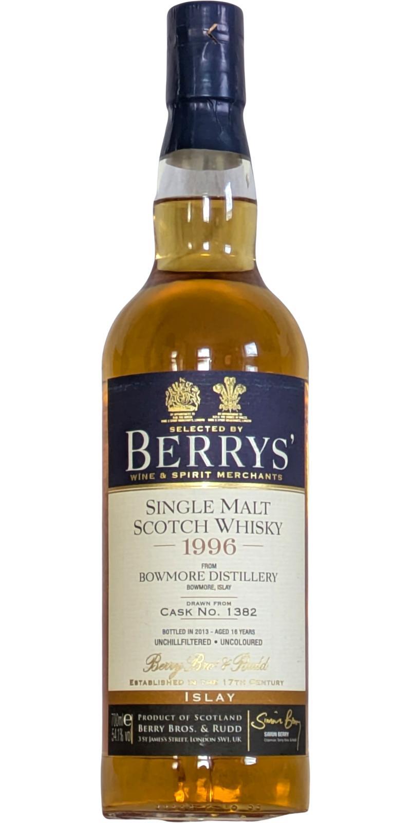 Bowmore 1996 BR Berrys'