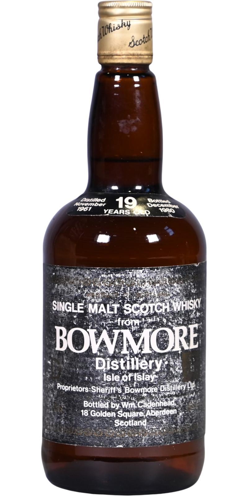 Bowmore 1961 CA Dumpy Brown Bottle - Black Label